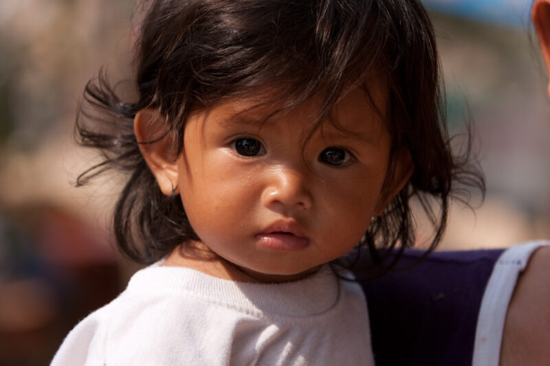Baby in Cambodia — Stock Image of baby in rural Cambodia — Faces, Child, children, Closeup, Cambodia
