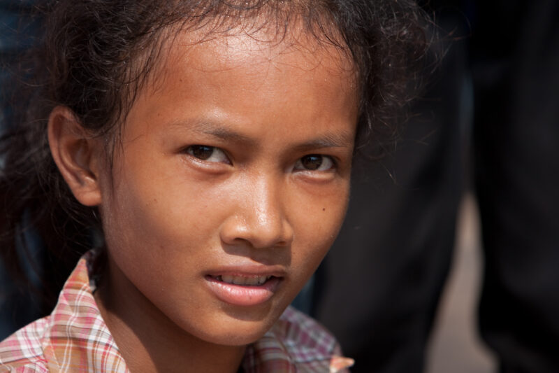 Girl in Cambodia — Stock image of young girl growing up in poverty in rural cambodia — Faces, Cambodia, girl, girls, child
