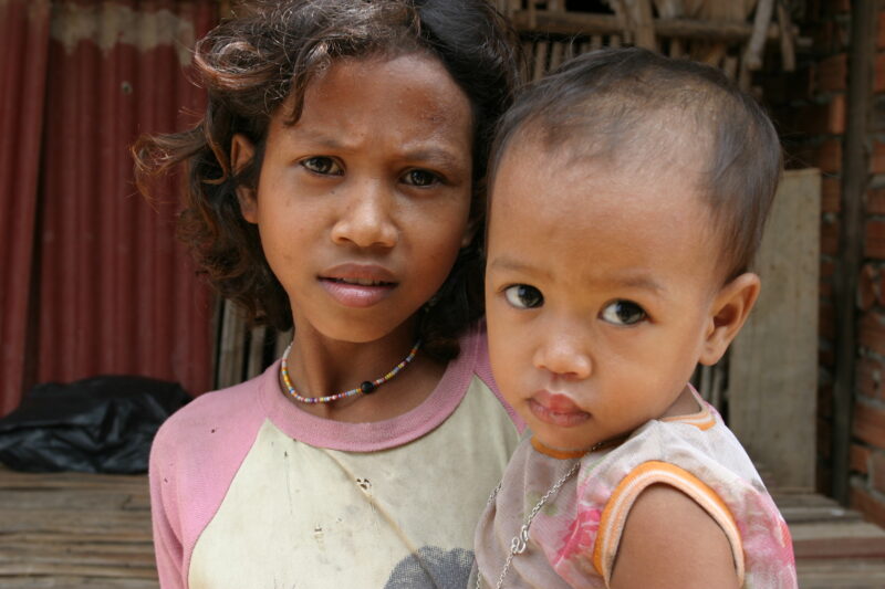 Girl in Cambodia — Stock image of young girl growing up in poverty in rural cambodia — Faces, Cambodia, girl, girls, child