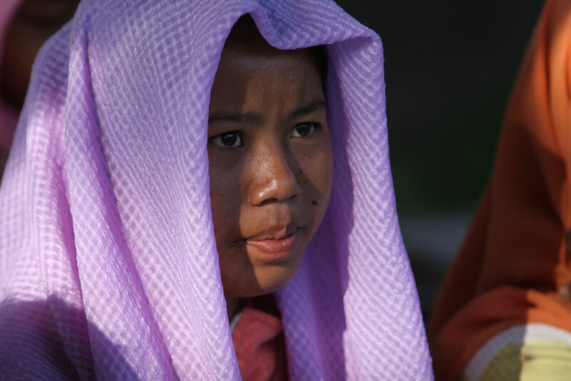 Muslim Woman in Cambodia — Stock image of a Muslim woman close up as she atends a literacy program conducted in her village by ADRA Cambodia. — Cambodia, wom...