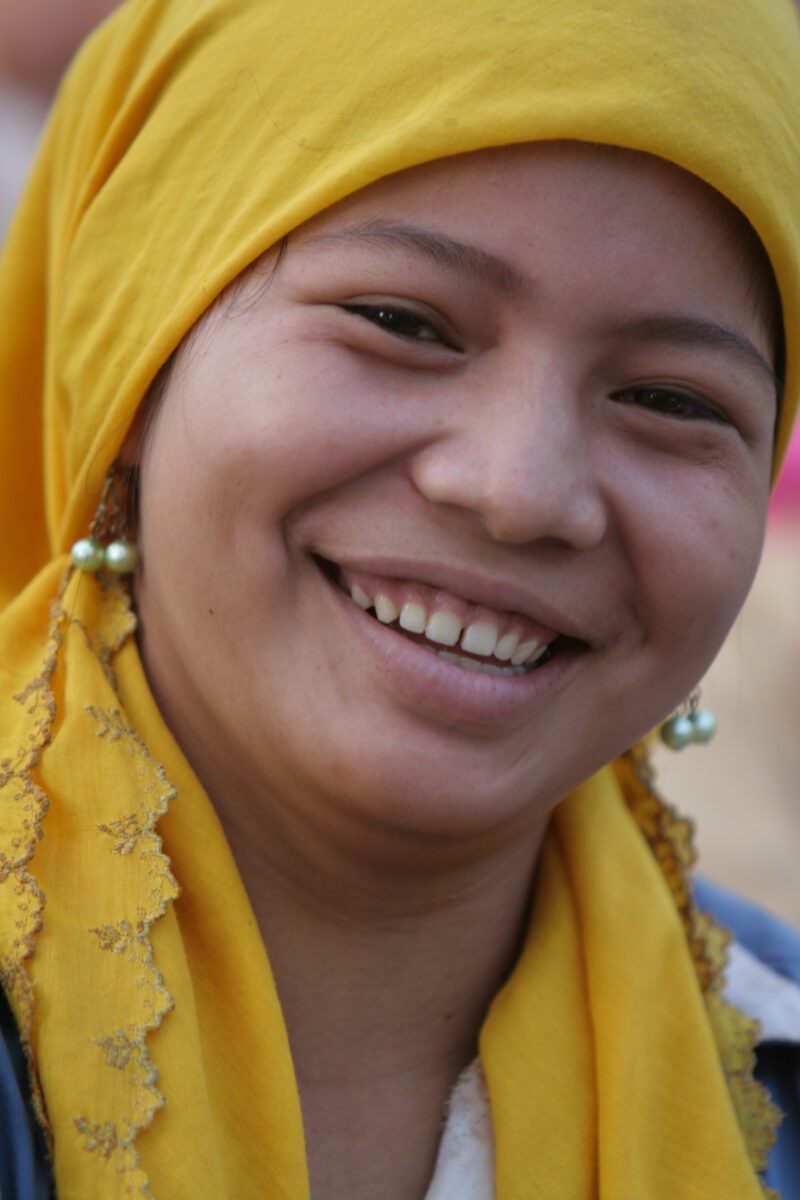 Muslim Woman in Cambodia — Stock image of a Muslim woman close up as she atends a literacy program conducted in her village by ADRA Cambodia. — Cambodia, wom...