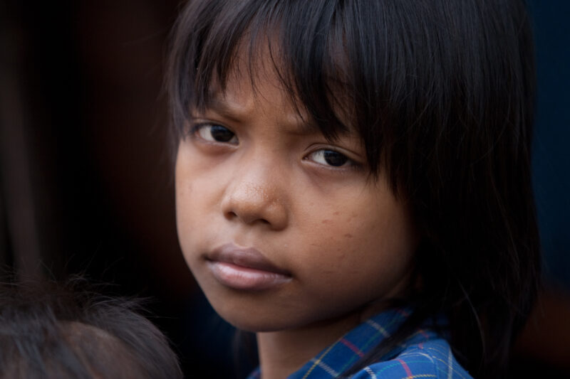 Girl in Poverty in Cambodia — Faces of children growing up in poverty in rural Cambodia — Cambodia, faces, child, children, poor