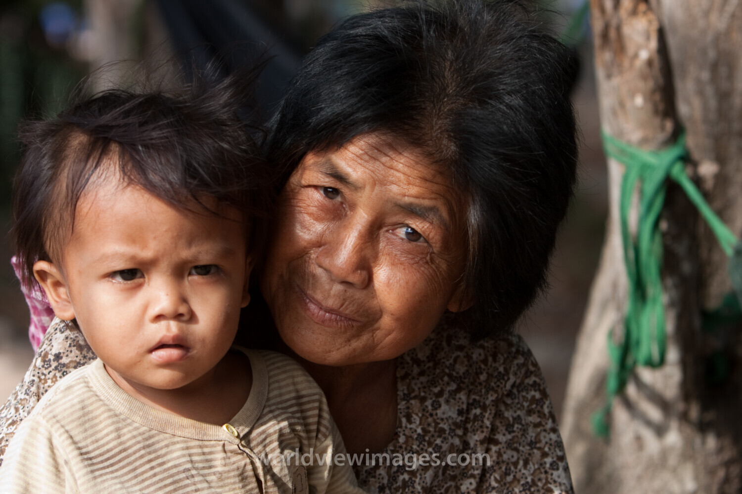 Grandmother and Baby in Cambodia
