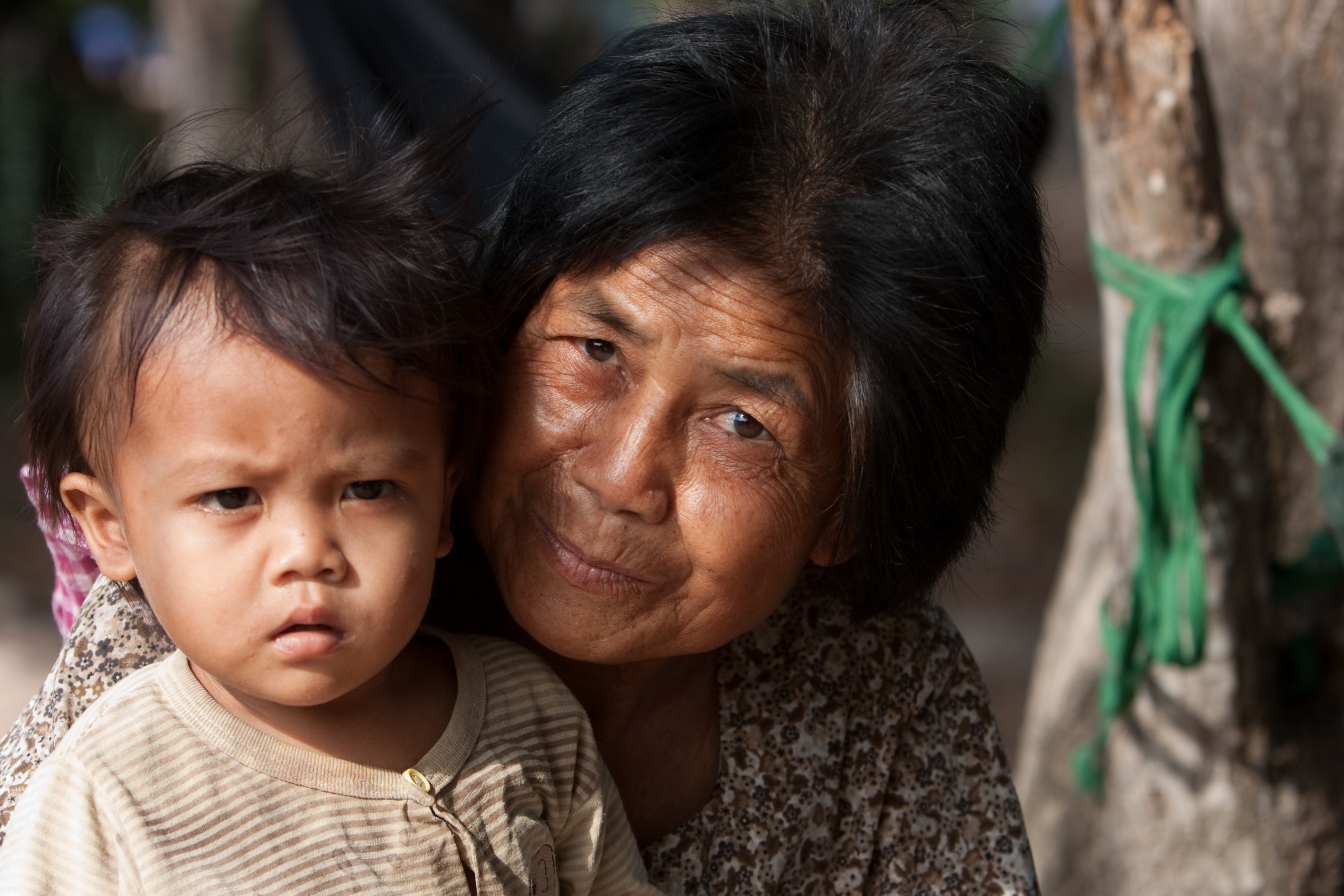 Grandmother and Baby in Cambodia