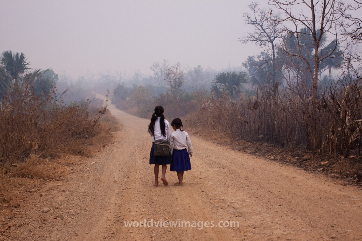 Walking to School in Cambodia