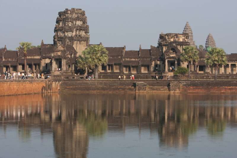 Angkor Wat in Cambodia — Stock image of the temple ruins of Angkor Wat complex near Siem Reap, Cambodia — Cambodia, Angkor Wat, Siem Reap, temple, temple ruins