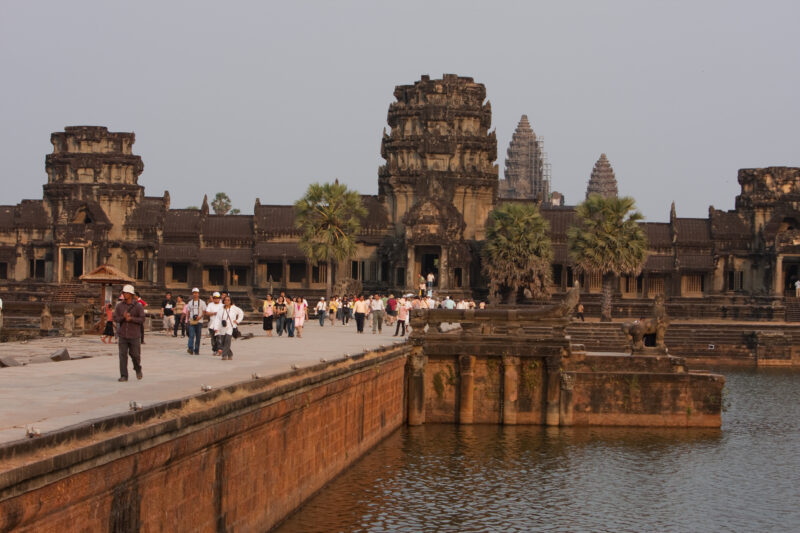 Angkor Wat in Cambodia — Stock image of the temple ruins of Angkor Wat complex near Siem Reap, Cambodia — Cambodia, Angkor Wat, Siem Reap, temple, temple ruins