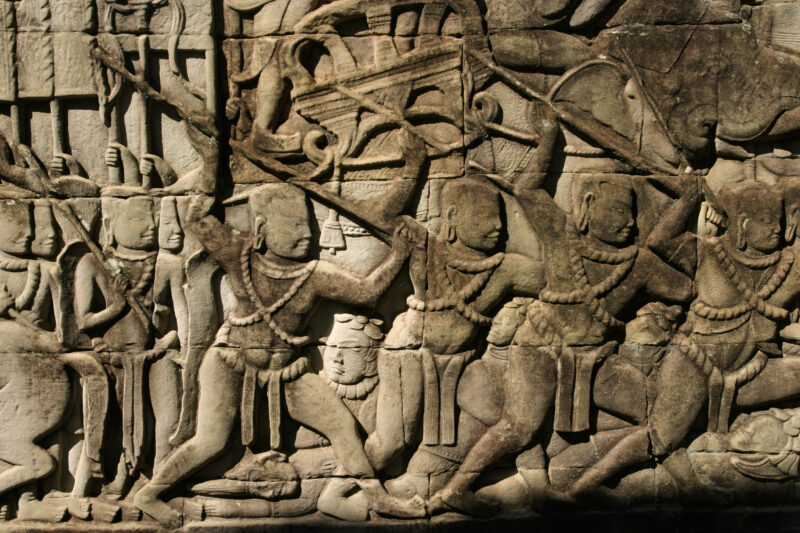 Angkor Wat in Cambodia — Stock image of the temple ruins of Angkor Wat complex near Siem Reap, Cambodia — Cambodia, Angkor Wat, Siem Reap, temple, temple ruins