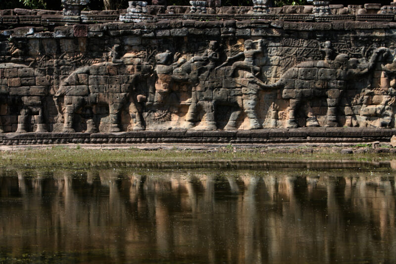Angkor Wat in Cambodia — Stock image of the temple ruins of Angkor Wat complex near Siem Reap, Cambodia — Cambodia, Angkor Wat, Siem Reap, temple, temple ruins