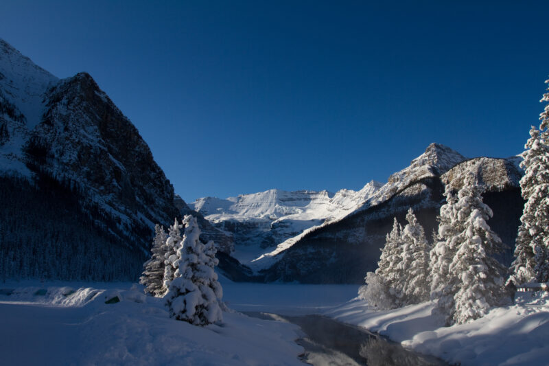 Lake Louise in Winter — Canada, Scenic, Alberta, Lakes, mountians