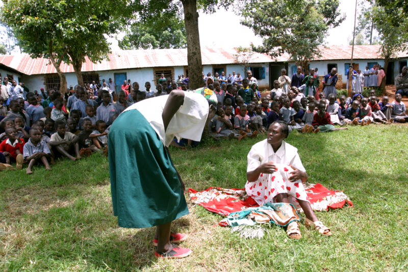 HIV/AIDS Education in Kenya — In an ADRA sponsored program, A Drama team visits schools through Kenya, informing students about HIV and AIDS — Kenya, Africa,...