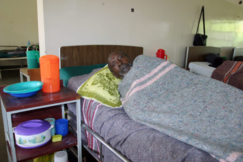 HIV/AIDS Patient in Hospital in Africa — People in hospital with opportunistic illnesses due to their HIV infections. — Kenya, Africa, HIV, AIDS, Hospital