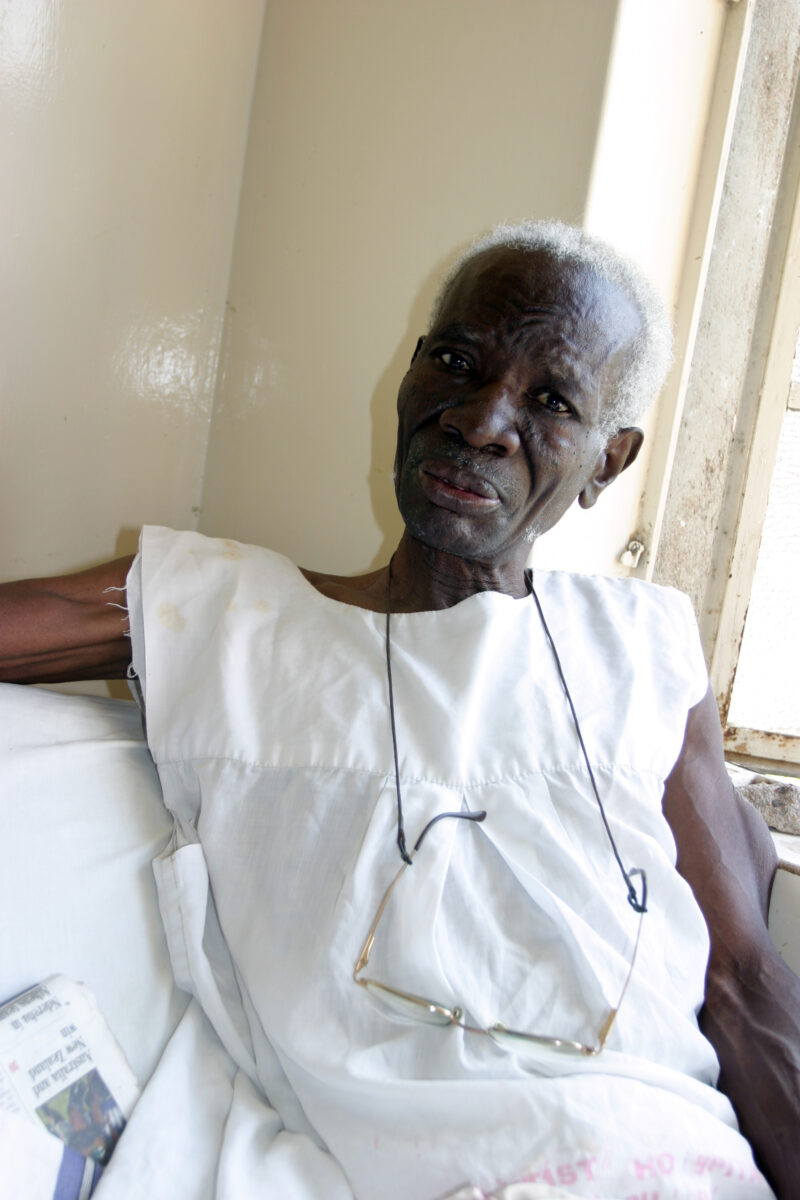 HIV/AIDS Patient in Hospital in Africa — People in hospital with opportunistic illnesses due to their HIV infections. — Kenya, Africa, HIV, AIDS, Hospital