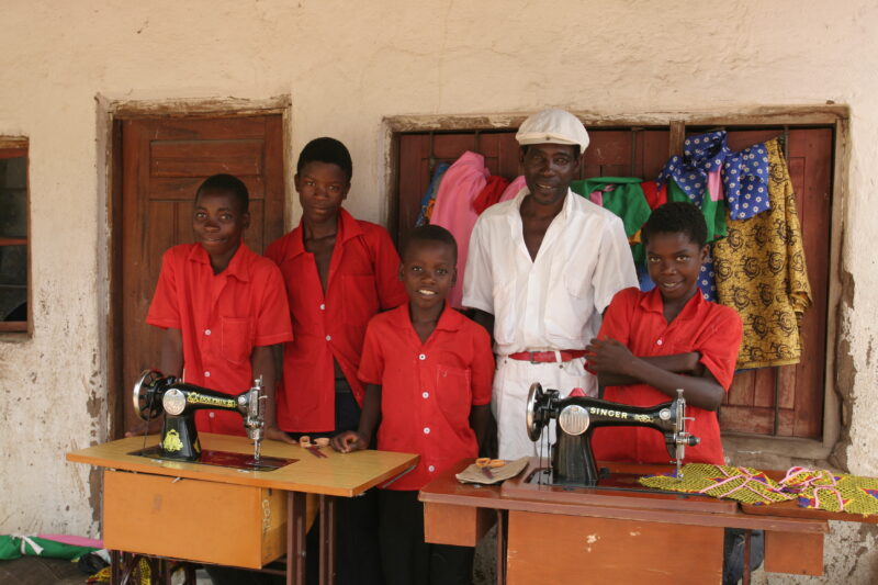 AIDS Orphans in Malawi — AIDS orphans take part in a vocational program, with scholarships from ADRA, where they learn taloring — Malawi, Africa, ADRA, spons...