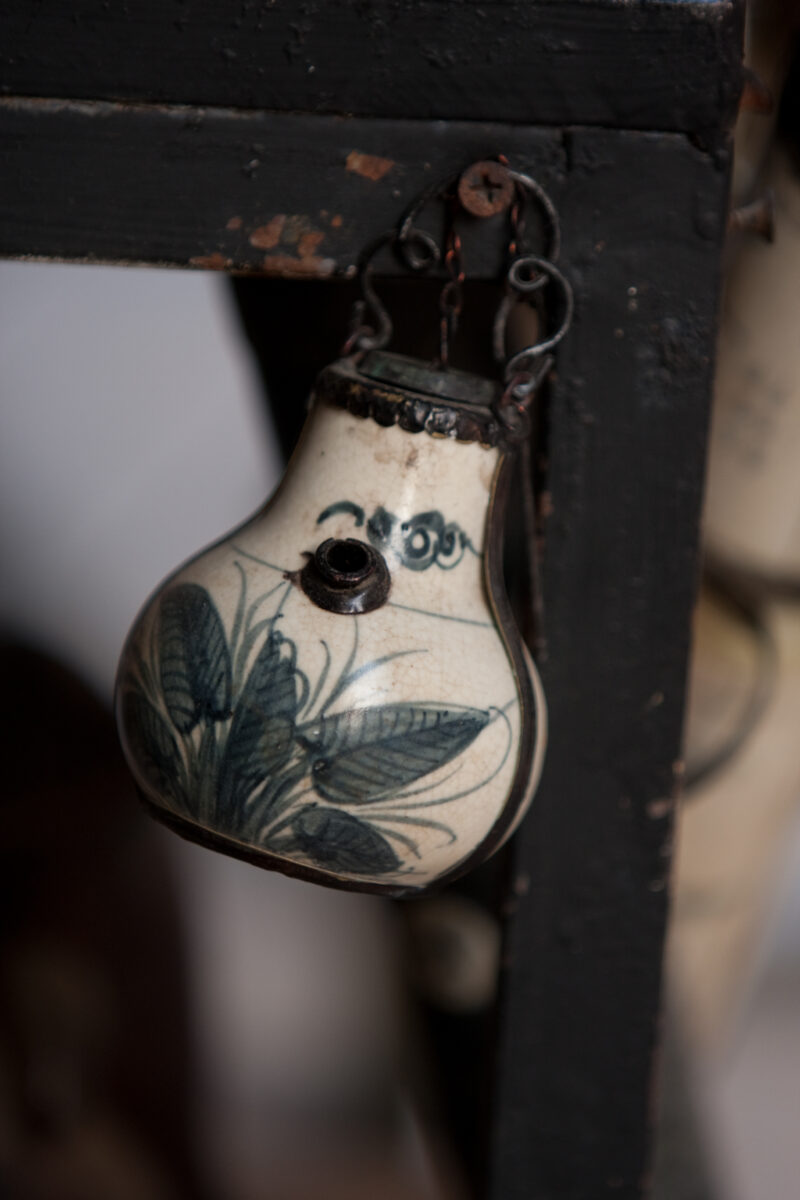 Colourful Container — Container for tea or water while working in the field. — Cambodia, art, artistic, bottles, tea pot