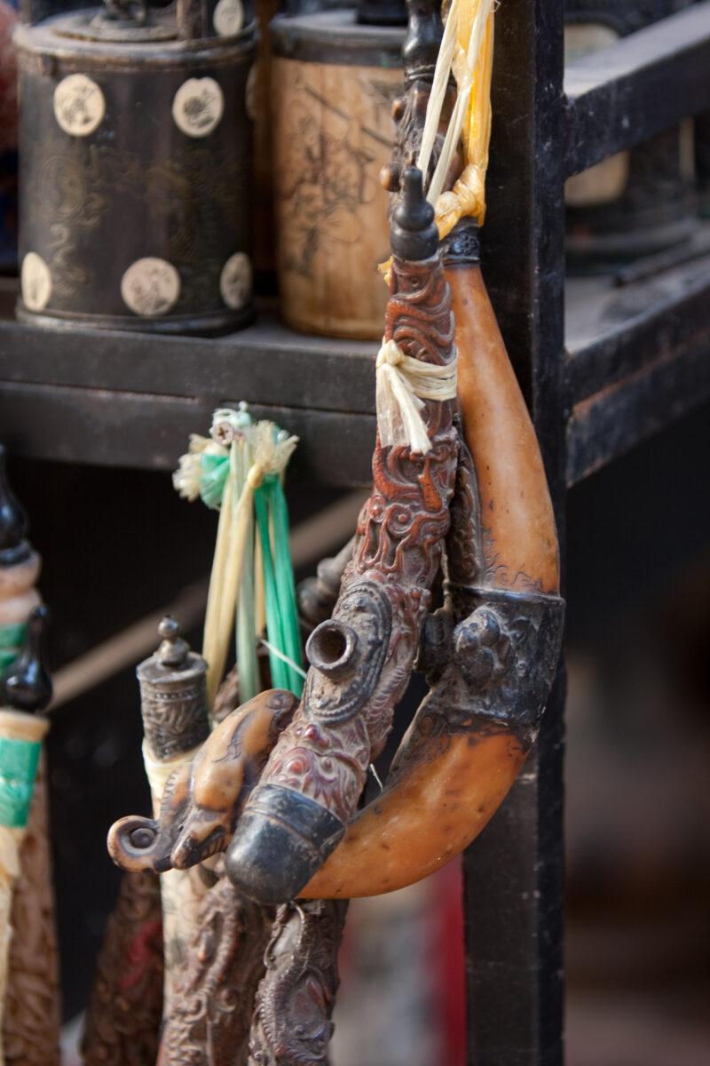 Colourful Container — Container for tea or water while working in the field. — Cambodia, art, artistic, bottles, tea pot