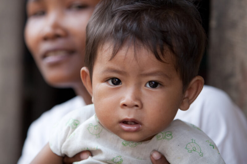 Baby in Cambodia — Baby growing up in poverty in rural Cambodia. — Cambodia, Khmer, babies, Children, child