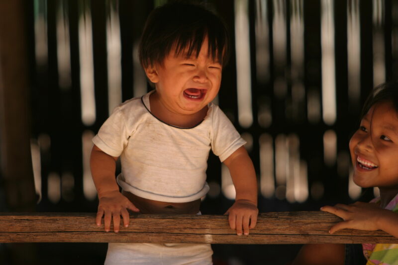 Amerindian Baby in Peru — Stock image of Amerindian baby of the Shipibo ethnic group living in Peru — Peru, ADRA, Poverty, baby, babies