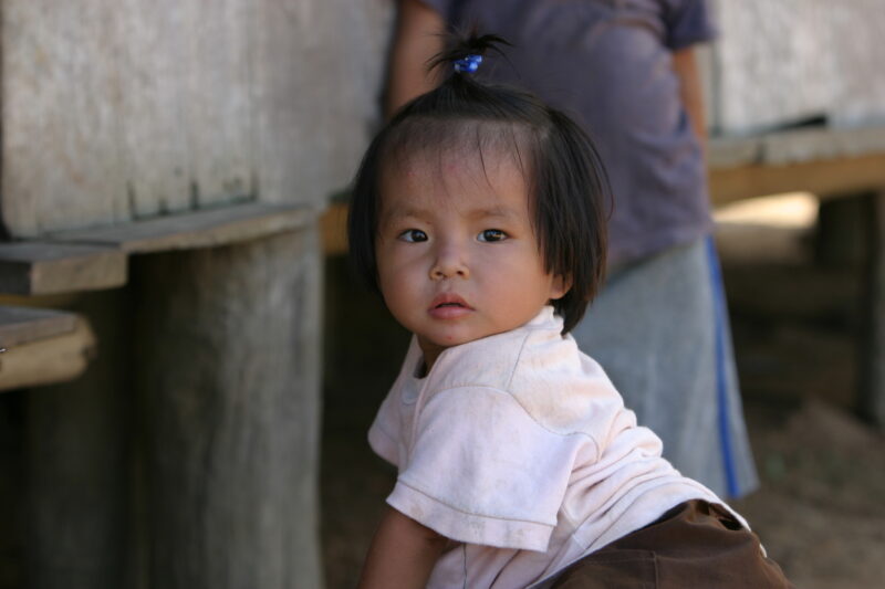 Amerindian Baby in Peru — Stock image of Amerindian baby of the Shipibo ethnic group living in Peru — Peru, ADRA, Poverty, baby, babies