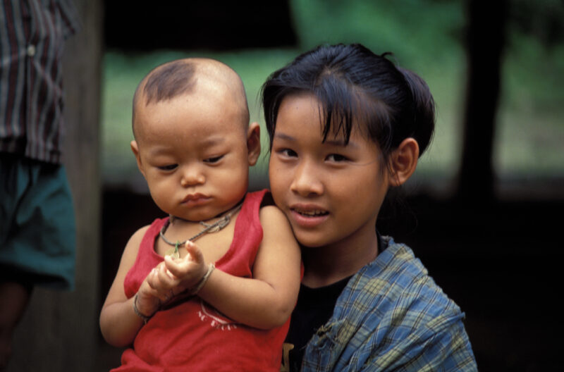 Baby in Refugee Settlement — Born a Refugee in a Karen Settlement in Thailand — Thailand, Karen Refugees, Karen