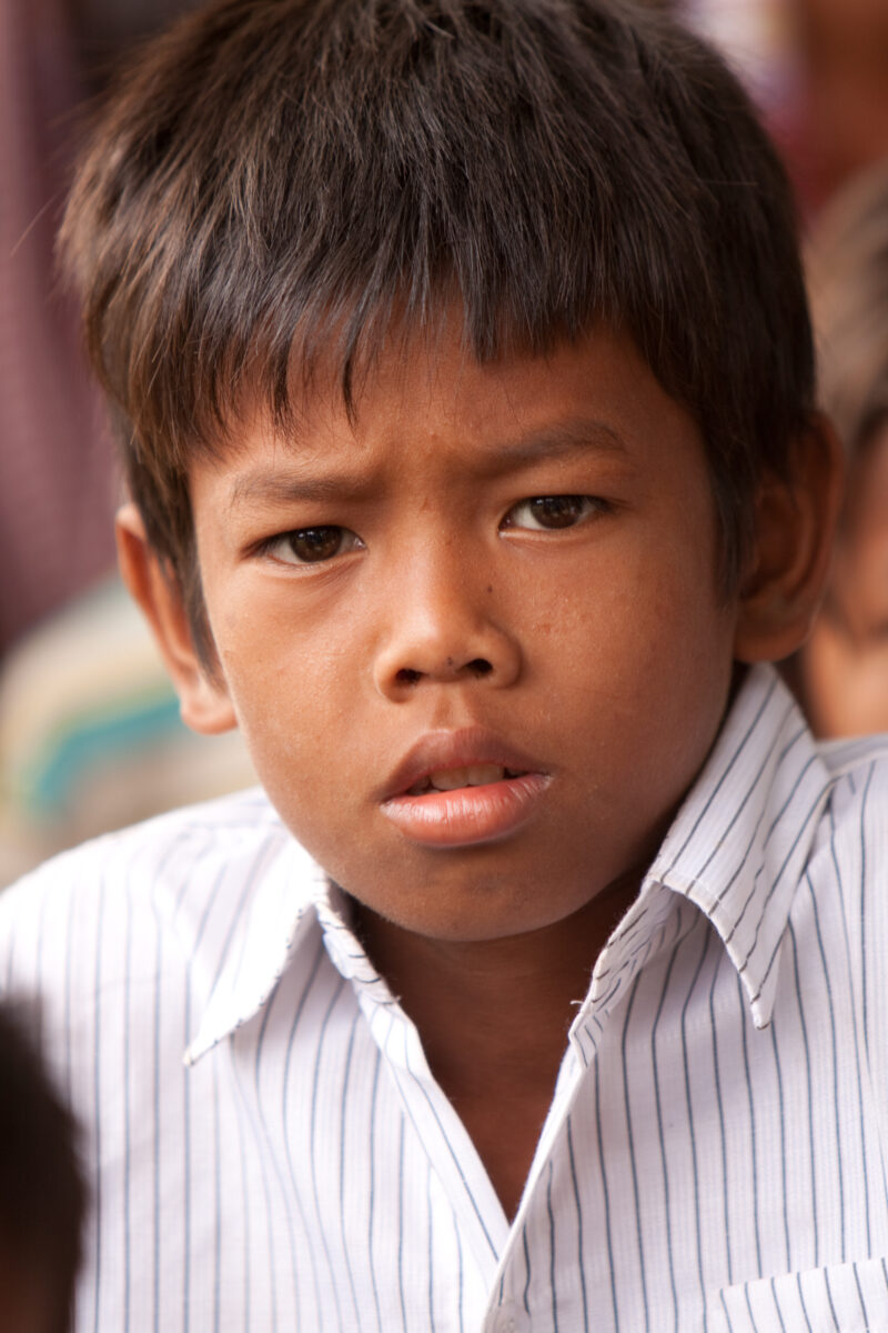 Boy In Cambodia — Stock image of young boy living in poverty in Rural Cambodia — Cambodia, Boy, boys, poverty, child