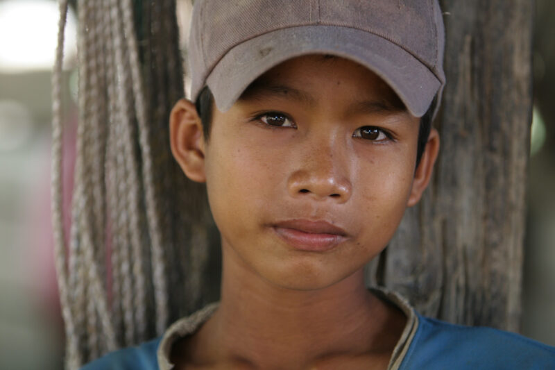 Boy In Cambodia — Stock image of young boy living in poverty in Rural Cambodia — Cambodia, Boy, boys, poverty, child