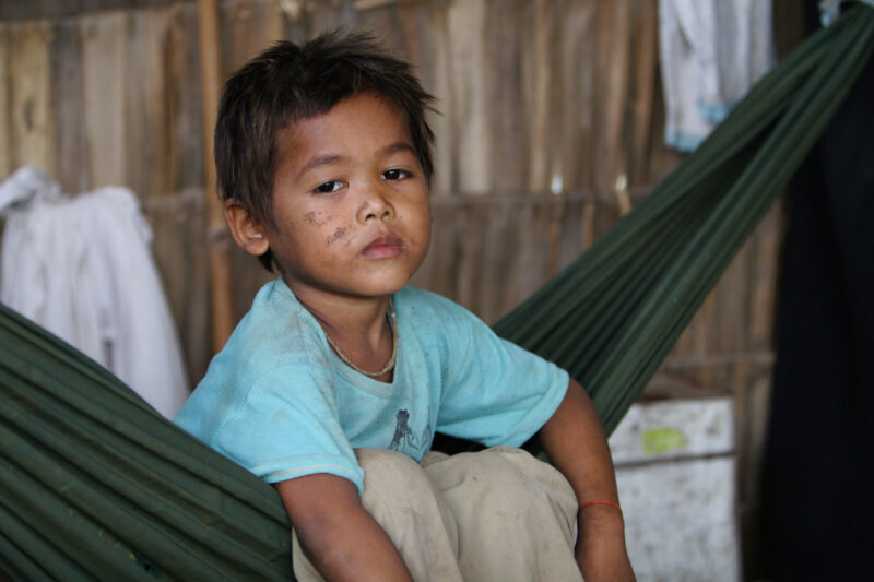 Boy In Cambodia — Stock image of young boy living in poverty in Rural Cambodia — Cambodia, Boy, boys, poverty, child