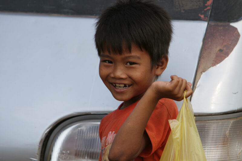Boy In Cambodia — Stock image of young boy living in poverty in Rural Cambodia — Cambodia, Boy, boys, poverty, child