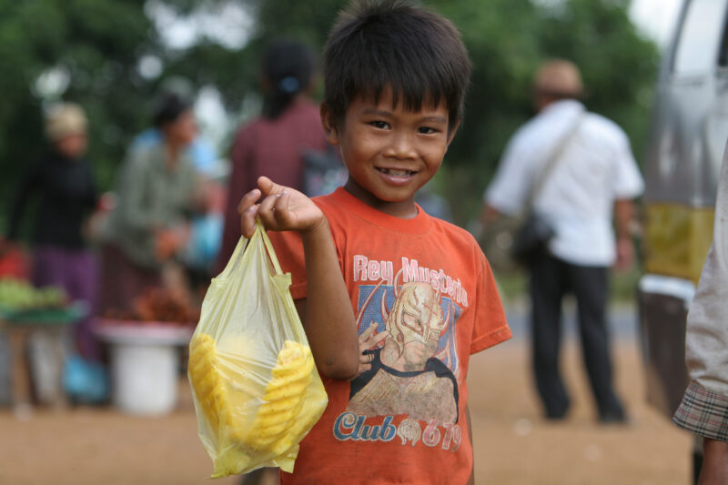 Boy In Cambodia — Stock image of young boy living in poverty in Rural Cambodia — Cambodia, Boy, boys, poverty, child