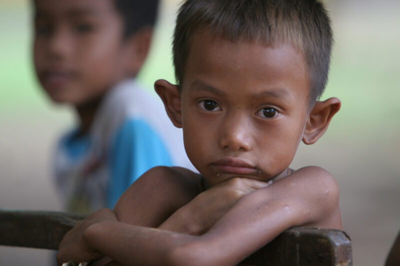 Boy In Cambodia — Stock image of young boy living in poverty in Rural Cambodia — Cambodia, Boy, boys, poverty, child