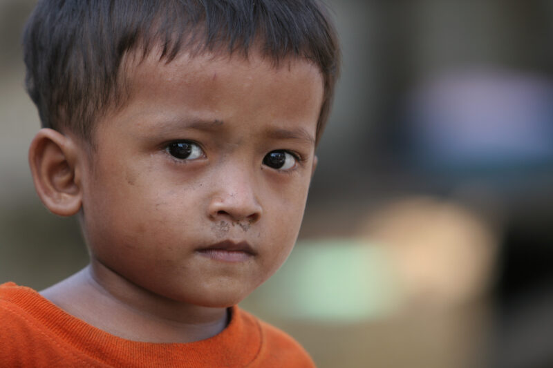 Boy In Cambodia — Stock image of young boy living in poverty in Rural Cambodia — Cambodia, Boy, boys, poverty, child