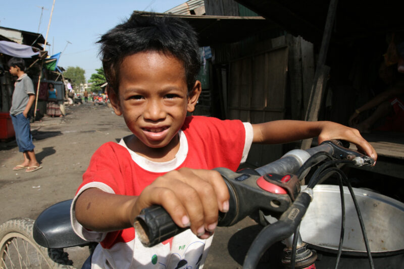 Boy In Cambodia — Stock image of young boy living in poverty in Rural Cambodia — Cambodia, Boy, boys, poverty, child