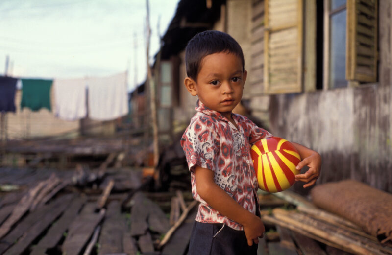 Boy in Malaysia — Ethnic minority boy living in the highlands of Sabah, Malaysia — Malaysia, Sabah, boy, boys, ball