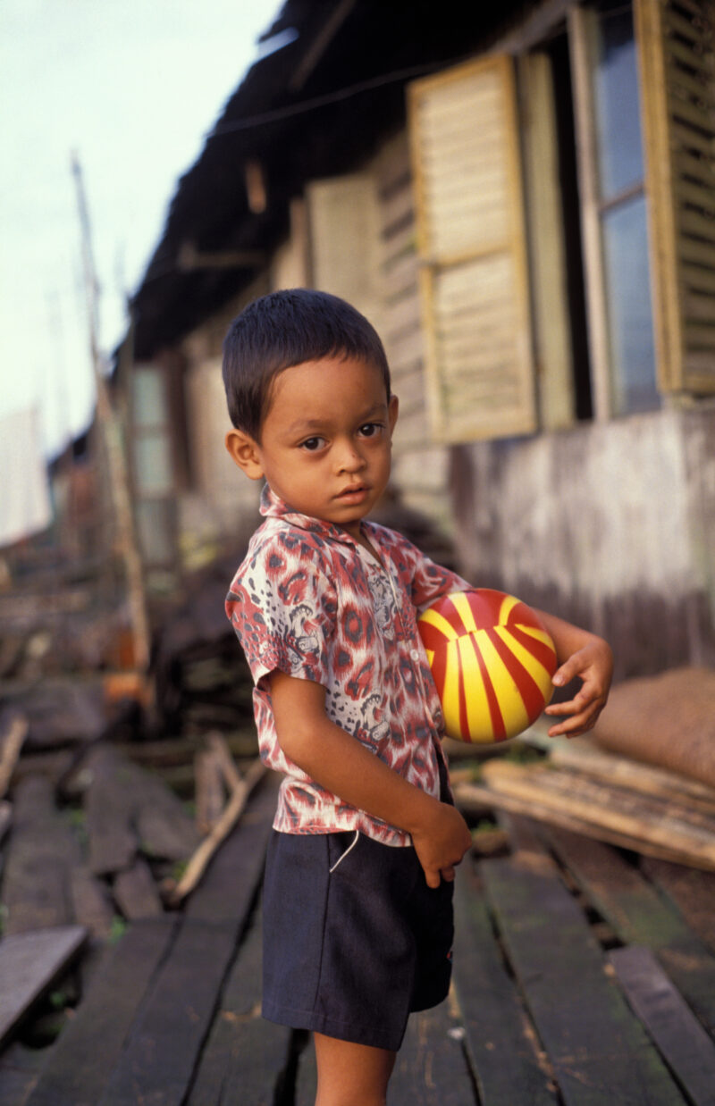 Boy in Malaysia — Ethnic minority boy living in the highlands of Sabah, Malaysia — Malaysia, Sabah, boy, boys, ball