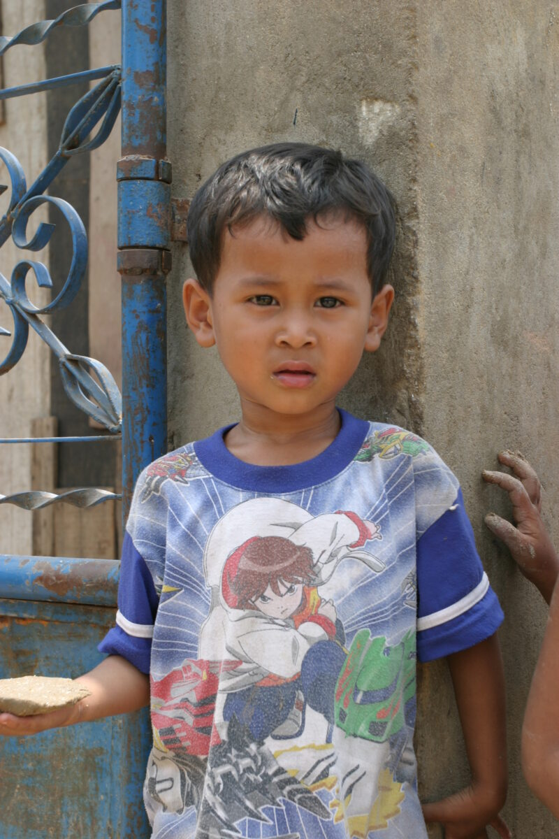Boy In Cambodia — Stock image of young boy living in poverty in Rural Cambodia — Cambodia, Boy, boys, poverty, child