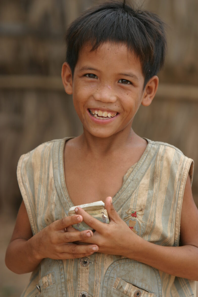 Boy In Cambodia — Stock image of young boy living in poverty in Rural Cambodia — Cambodia, Boy, boys, poverty, child