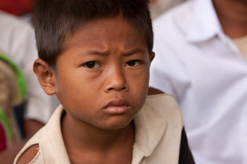 Boy In Cambodia — Stock image of young boy living in poverty in Rural Cambodia — Cambodia, Boy, boys, poverty, child