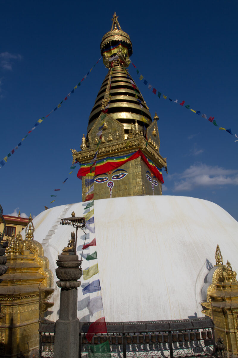 Swayambhunath Stupa in Nepal — Stock Image of Nepal: Swayambhunath Stupa in Kathmandu — Nepal, contains, Swayambhunath Stupa, Buddhist, temple