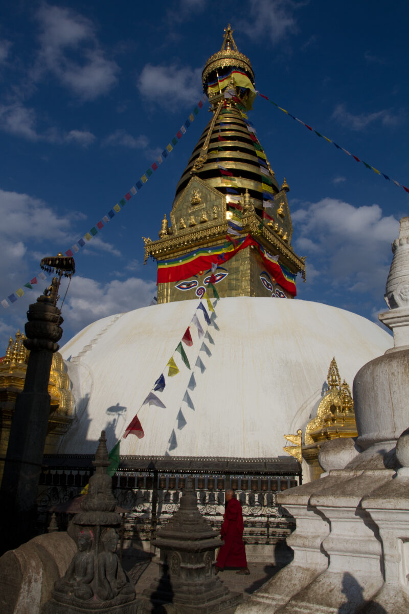 Swayambhunath Stupa in Nepal — Stock Image of Nepal: Swayambhunath Stupa in Kathmandu — Nepal, contains, Swayambhunath Stupa, Buddhist, temple