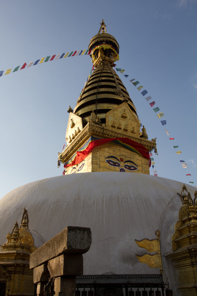 Swayambhunath Stupa in Nepal — Stock Image of Nepal: Swayambhunath Stupa in Kathmandu — Nepal, contains, Swayambhunath Stupa, Buddhist, temple