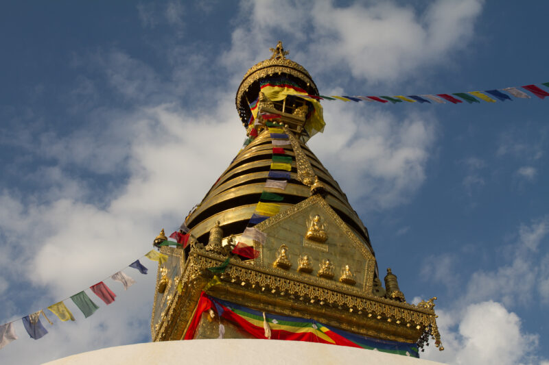 Swayambhunath Stupa in Nepal — Stock Image of Nepal: Swayambhunath Stupa in Kathmandu — Nepal, contains, Swayambhunath Stupa, Buddhist, temple