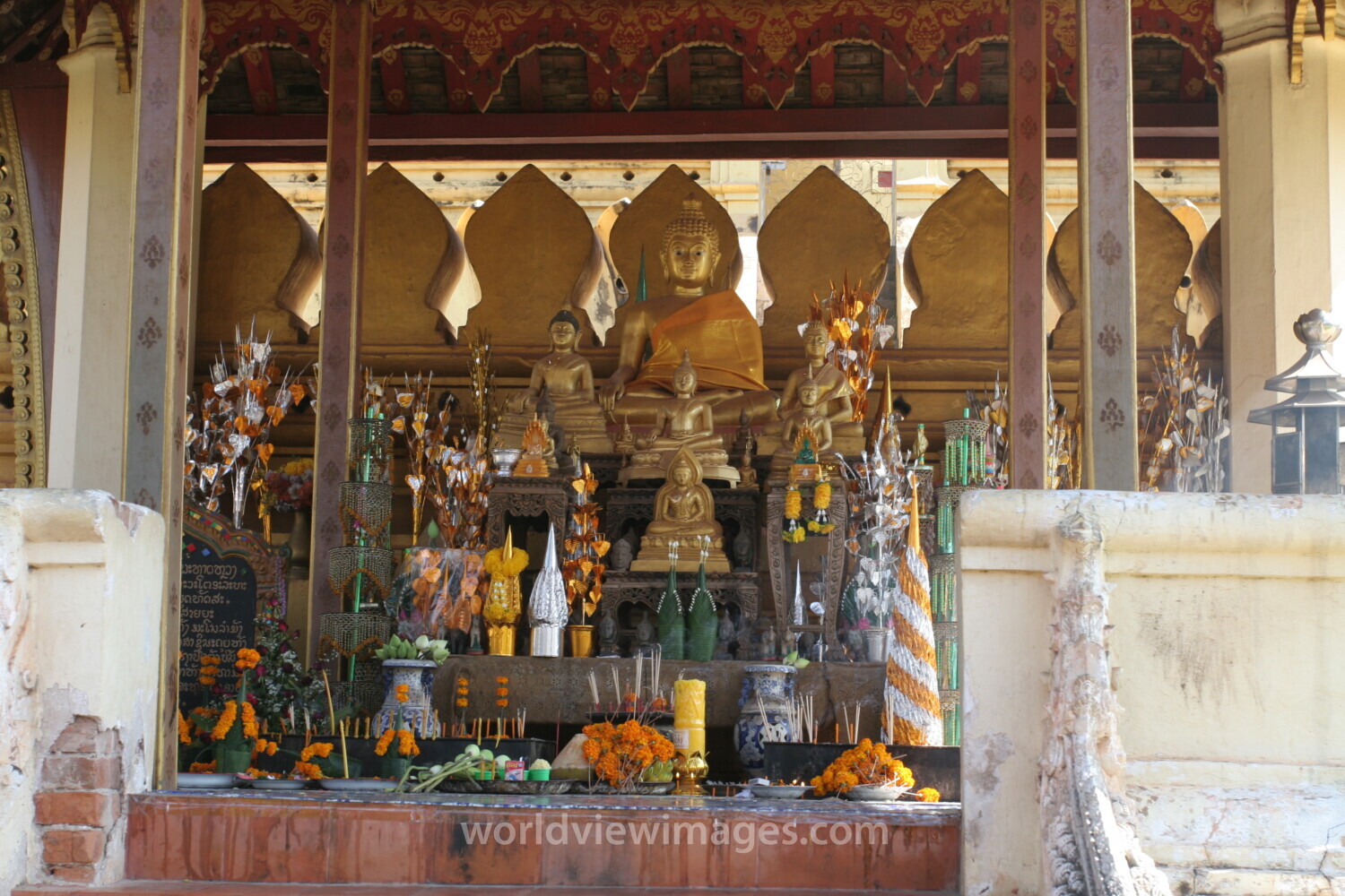 Buddhist pagoda in Vientiane, Laos