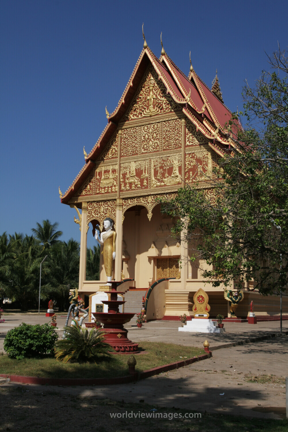 Buddhist pagoda in Vientiane, Laos