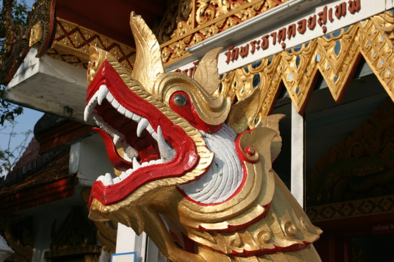 Buddhist Pagoda in Chiang Mai, Thailand — Stock images of Buddhism, symbols of Buddhism — Thailand, Temple, Temples, Wat, Pagoda