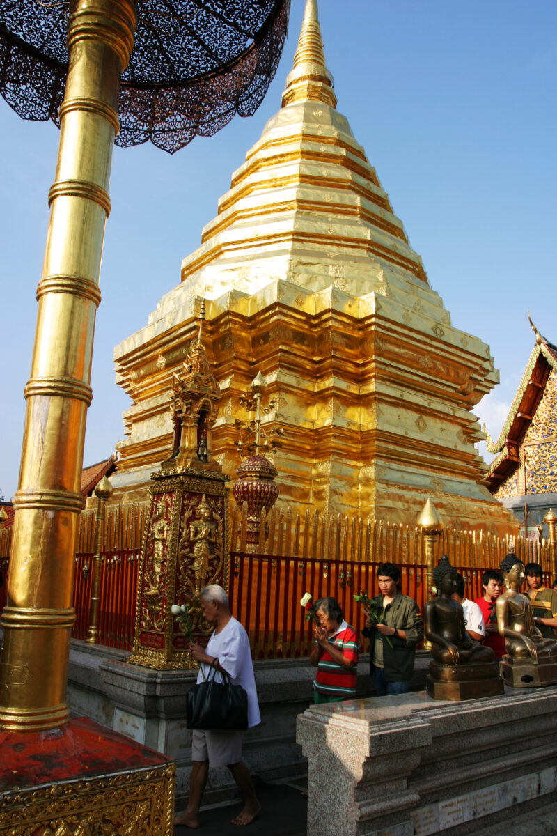Buddhist Pagoda in Chiang Mai, Thailand — Stock images of Buddhism, symbols of Buddhism — Thailand, Temple, Temples, Wat, Pagoda