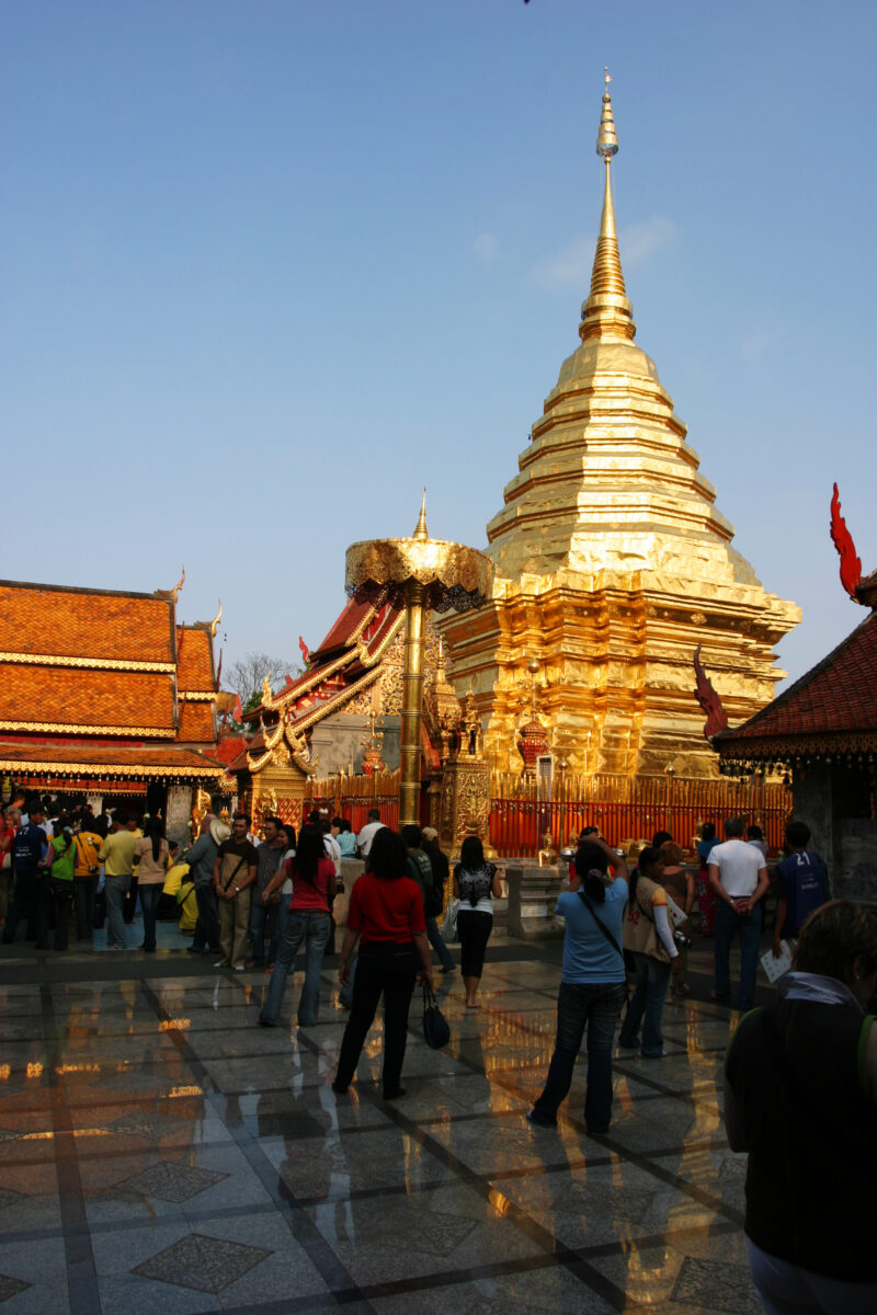 Buddhist Pagoda in Chiang Mai, Thailand — Stock images of Buddhism, symbols of Buddhism — Thailand, Temple, Temples, Wat, Pagoda