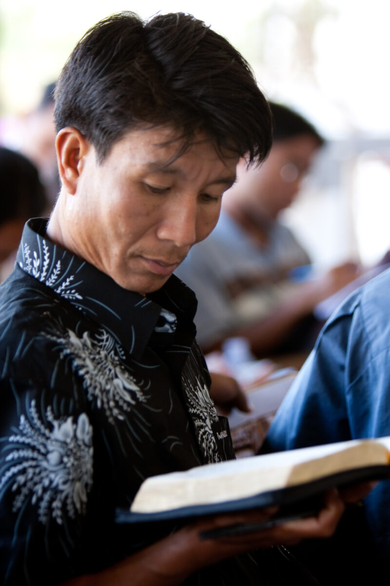 Bible Study in Burma — Stock image of a Chirstian Studying Bible in Myanmar — Christian, Myanmar, Burma, Bible, Bible Study