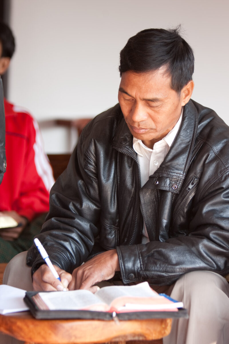 Bible Study in Myanmar — People of Burma study the Bible at a Adventist program — Burma, Myanmar, Faces, People, Burmese