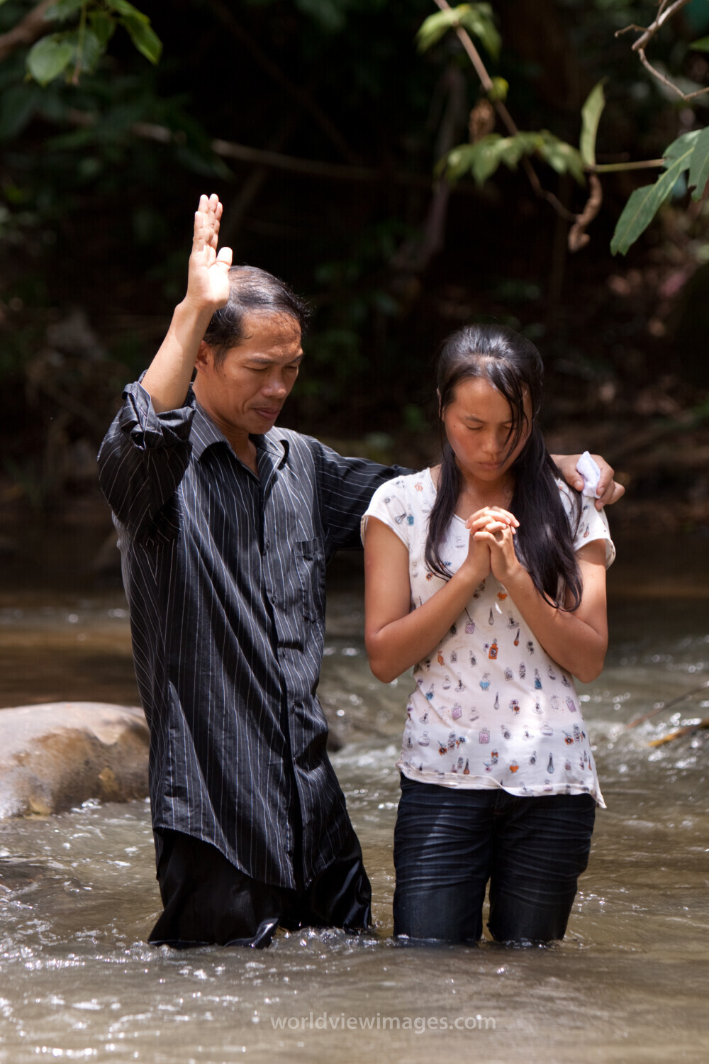 Christian Baptism in Laos
