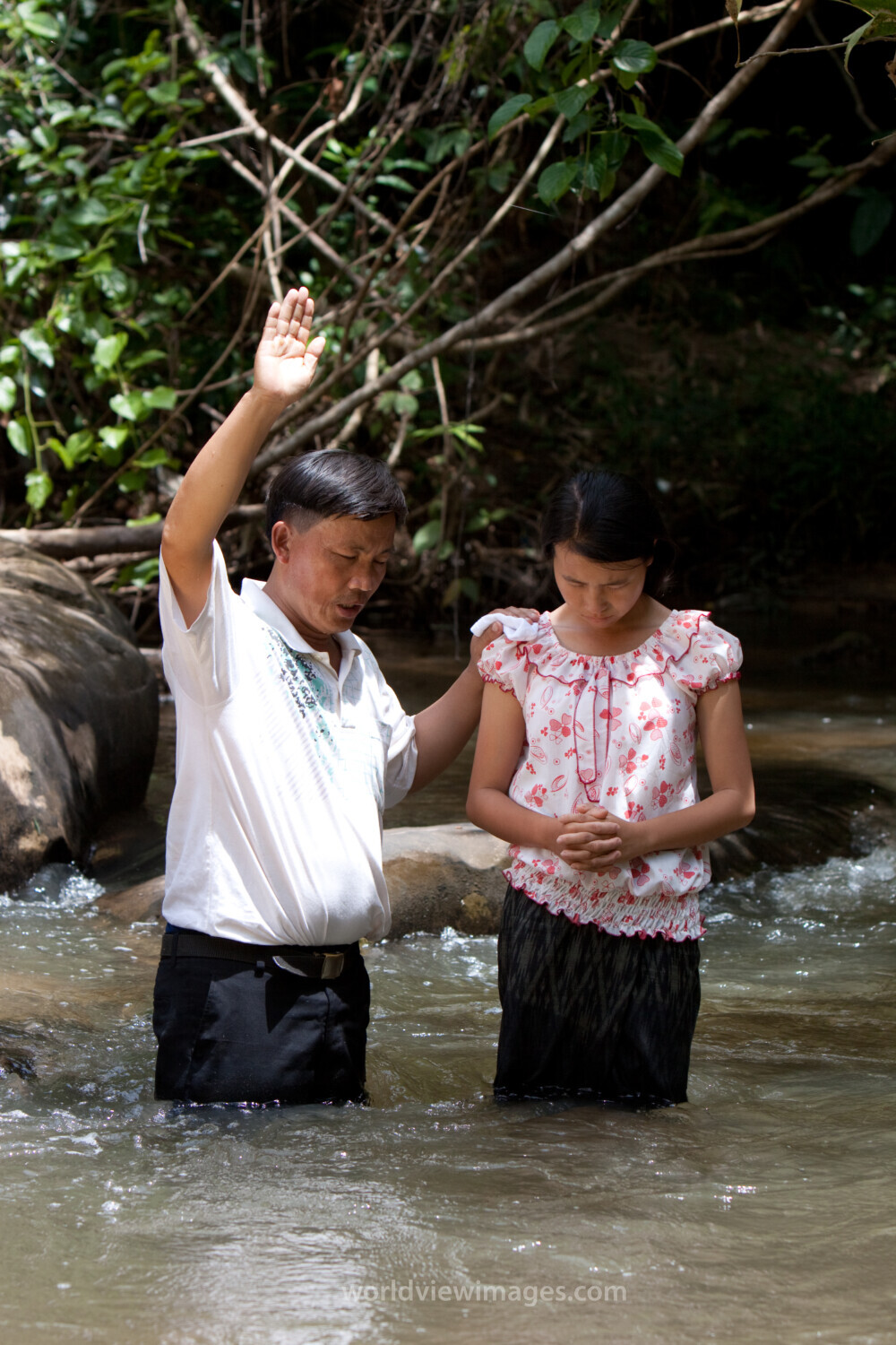 Christian Baptism in Laos